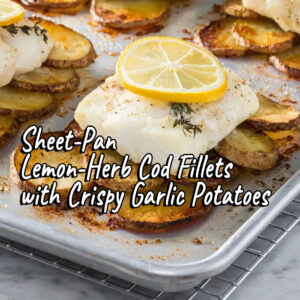 Sheet-Pan Lemon-Herb Cod Fillets with Crispy Garlic Potatoes – Zoom Monday Aug 28, 2023 at 6:30 pm EDT