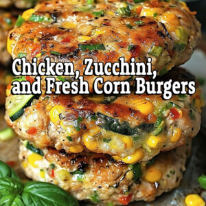 Chicken, Zucchini, and Fresh Corn Burgers – Zoom, Monday April 1, 2024 at 6:30pm EST